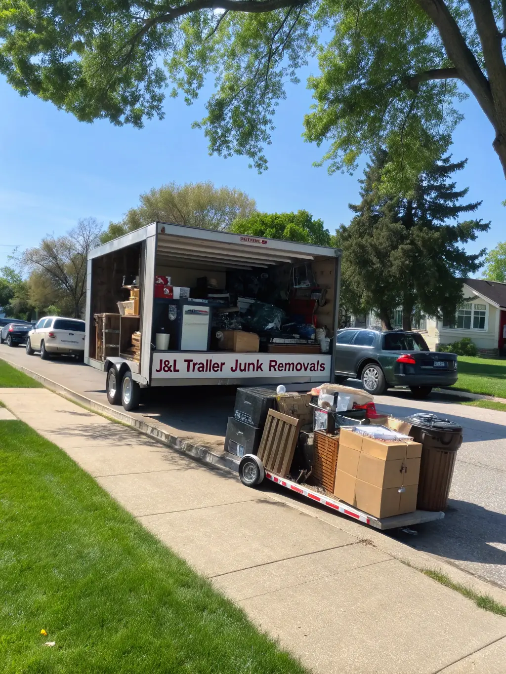 An image depicting a clean and organized space after junk removal services, showcasing the efficiency and thoroughness of RGE Services.